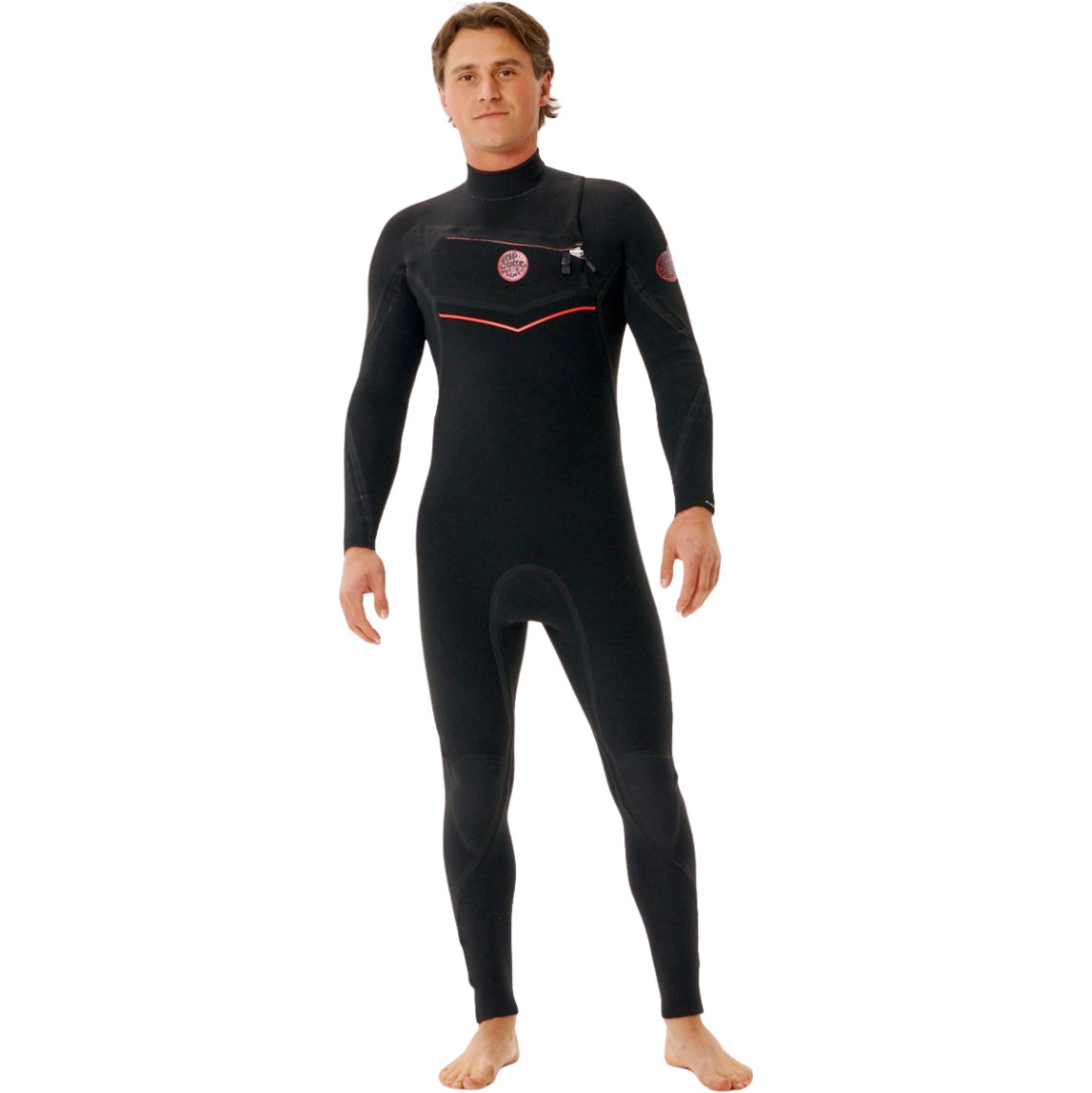 2026 Rip Curl Da Uomo Flashbomb Fusion 3/2mm Chest Zip Muta 177MFS - Black